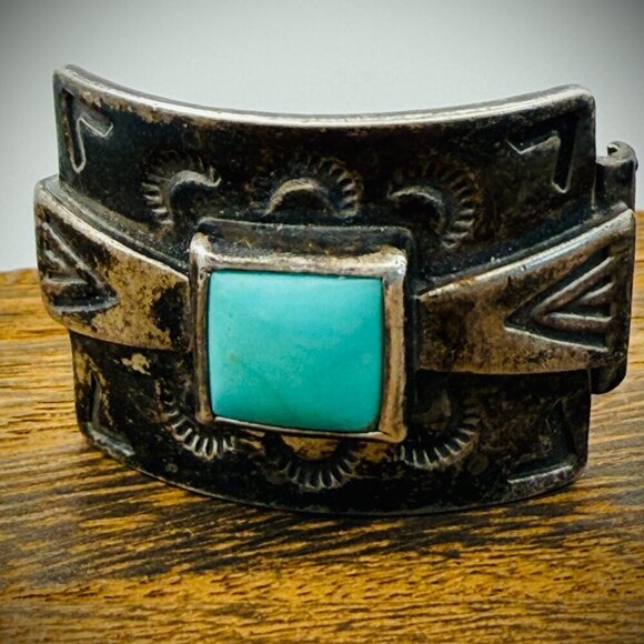 Sterling Silver Turquoise Watch Tips - Picture 3 of 10